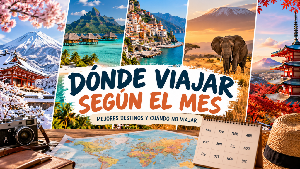 Dónde viajar según el mes: mejores destinos y cuándo NO viajar