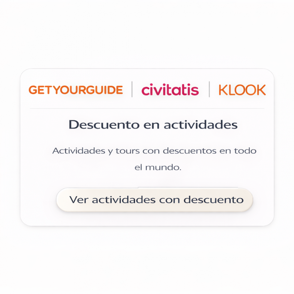 Descuento actividades viajes